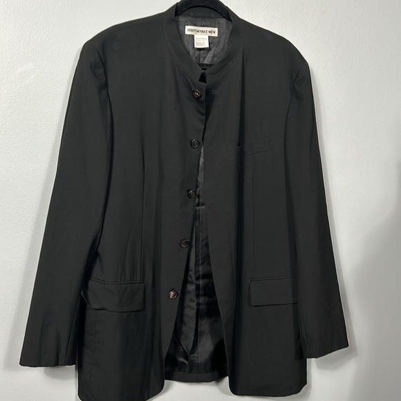 Issey Miyake Men’s Vintage Wool Cashmere Mix Mandarin Collar Blazer sz 4  US L - Picture 14 of 15